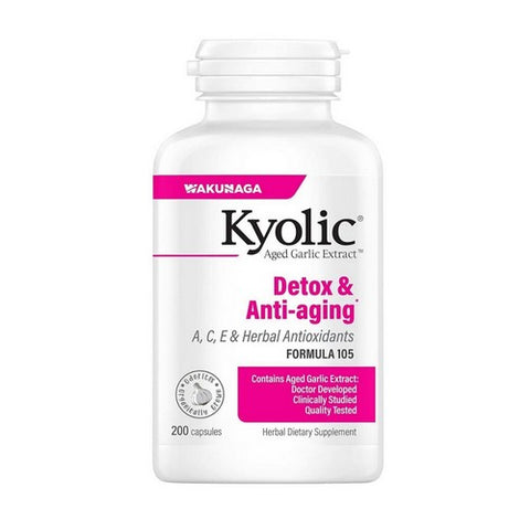 Kyolic, A.G.E Antioxidant Formula 105, WITH VITAMIN A & E SELENIUM, 200 CAP