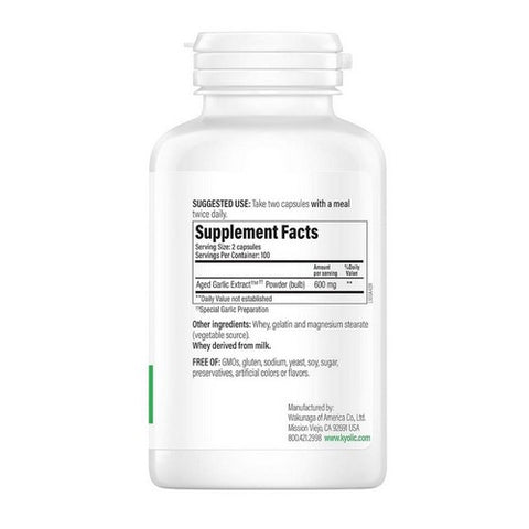 Kyolic, A.G.E Hi-Po Formula 100, YEAST FREE, 200 CAP