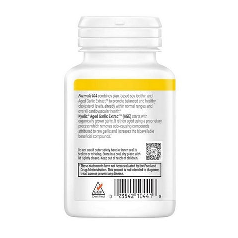 Kyolic, A.G.E. with Lecithin Formula 104, WITH LECITHN, 100 CAP