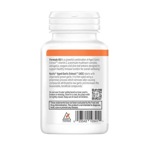 Kyolic, KYOLIC Aged Garlic Extract Immune formula 103, 100 Caps