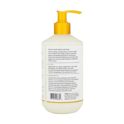 Alaffia, Everyday Coconut Face Cream, 12 Oz