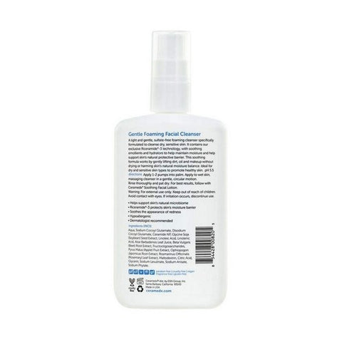 Ceramedx, Gentle Foaming Facial Cleanser, Fragrance Free 8 Oz