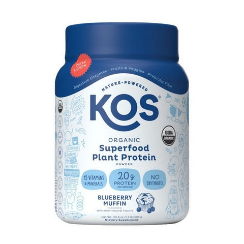 Kos, Organic Plant Protein with Blue Spirulina & Immunity Blend, 20.6 Oz