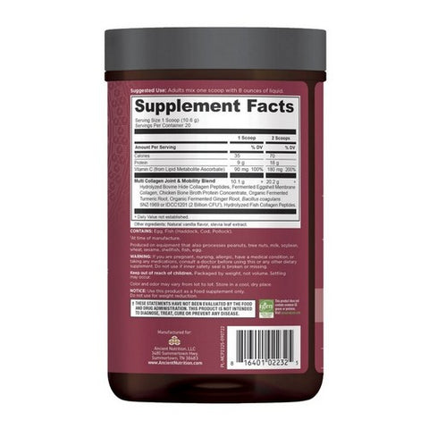 Ancient Nutrition, Multi Collagen Protein Powder Joint + Tissue Vanilla, 8 Oz