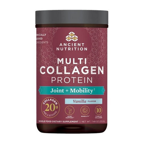 Ancient Nutrition, Multi Collagen Protein Powder Joint + Tissue Vanilla, 8 Oz
