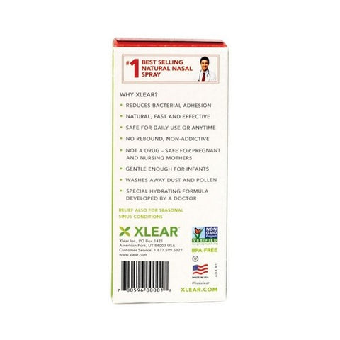 Xlear Inc, Nasal Spray Natural Saline With Xylitol, Spr Spray, 0.75 Oz