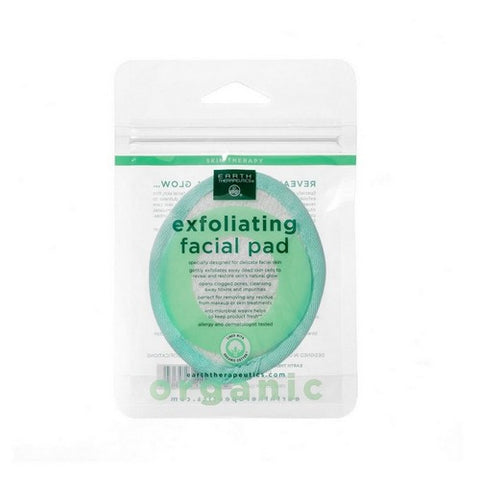 Earth Therapeutics, Organic Cotton Exfoliating Facial Pad, 1 Unit