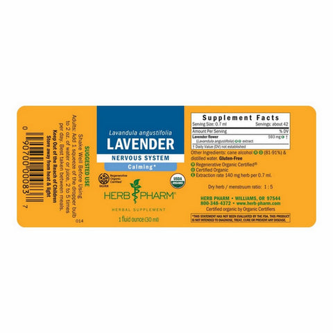 Herb Pharm, Lavender Extract, 1 Oz