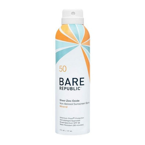 BARE REPUBLIC, Mineral Sunscreen Spray SPF 50, 6 Oz