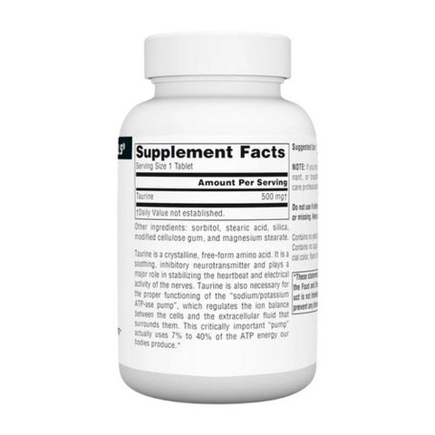 Source Naturals, Taurine, 500 mg, 120 Tabs