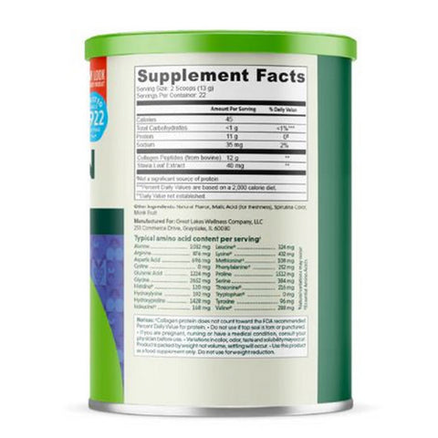 Great Lakes Gelatin, Collagen Hydrolysate Mixed berry, 10 Oz