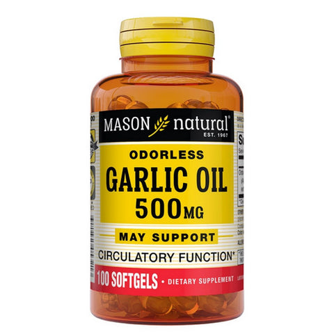 Mason, Garlic Oil, 500mg, Odorless 100 Soft Gels