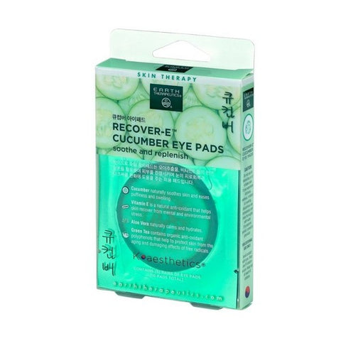 Earth Therapeutics, Cucumber Eye Pads Recover - E, .106 Oz
