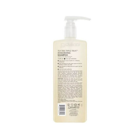 Giovanni Cosmetics, Tea Tree Triple Treat Invigorating Shampoo, 24 Fl Oz