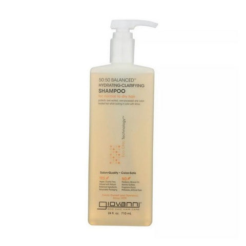 Giovanni Cosmetics, 50:50 Balanced Hydrating &Clarifying Shampoo, 24 Fl Oz