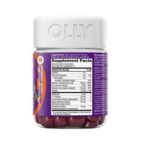 Olly, Immunity Sleep, Elderberry 36 Gummies