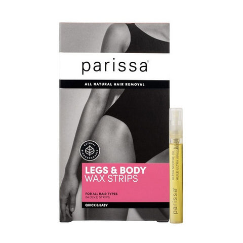 Parissa, Wax Strips Legs & Body, 24 Count