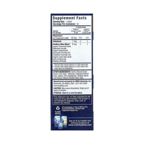 Mommys bliss, Kids Sleep Chewable Tablets, 35 Chews