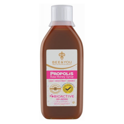 Bee & You, Propolis Raw Honey Cough Syrup, 5 Oz