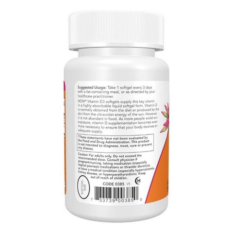 Now Foods, Vitamin D-3, 10,000 IU, 240 Softgels