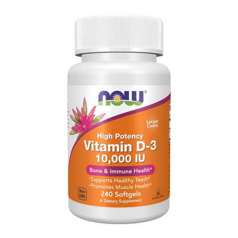 Now Foods, Vitamin D-3, 10,000 IU, 240 Softgels
