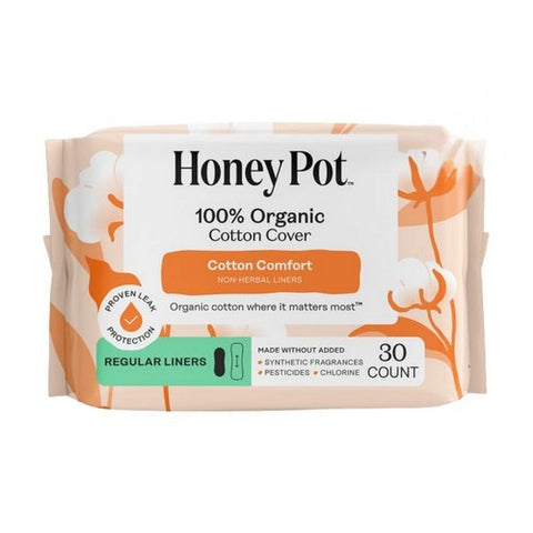 The Honey Pot, Organic Everyday Herbal-Infused Pantiliners, 30 Count