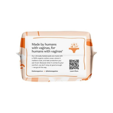 The Honey Pot, Organic Regular Herbal-Infused Pads With Wings, 20 Count