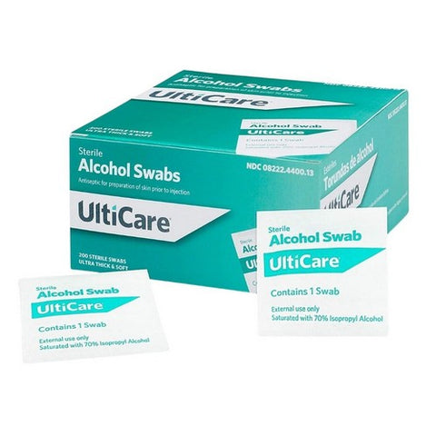Ulticare, Sterile Alcohol Swabs, 200 Count