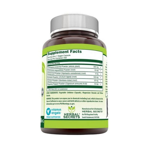 Amazing Nutrition, Herbal Secrets Echinacea & Goldenseal Root, 450 mg, 250 VegCaps