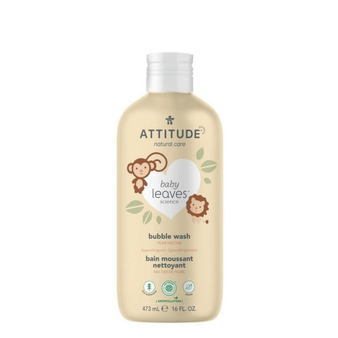 Attitude, Baby Leaves Bubble Wash Pear Nectar, 16 Oz