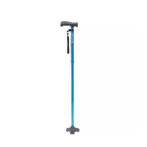 Drive Medical, HurryCane Freedom Folding Cane with T Handle Blue, 1 Count