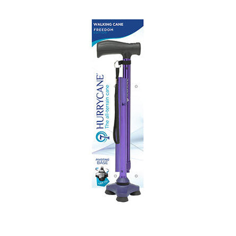 Drive Medical, HurryCane Freedom Edition Folding Cane with T Handle, 1 Count