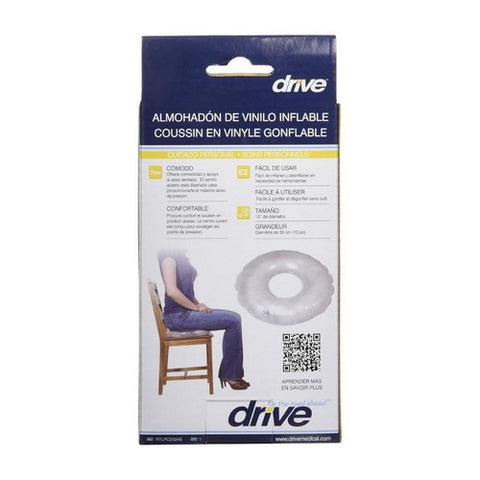 Drive Medical, Inflatable Vinyl Ring Cushion, 1 Count