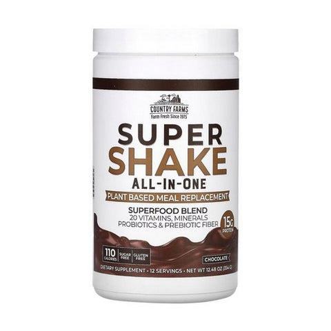 Country Farms, Super Shake Chocolate, 12.4 Oz