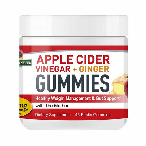Nature's Answer, Apple Cider Vinegar + Ginger Gummies, 45 Count
