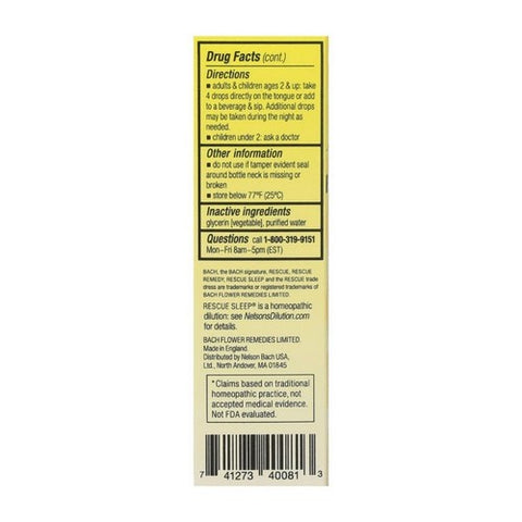 Bach, Rescue Sleep Dropper, 20 Ml