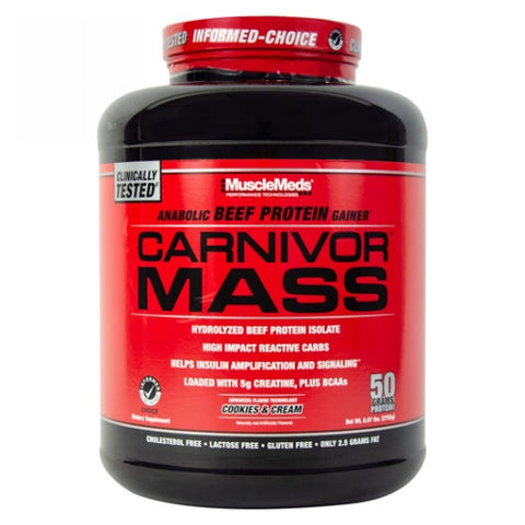 Muscle Meds, Carnivor Mass Cookie & Cream, 6 Lbs