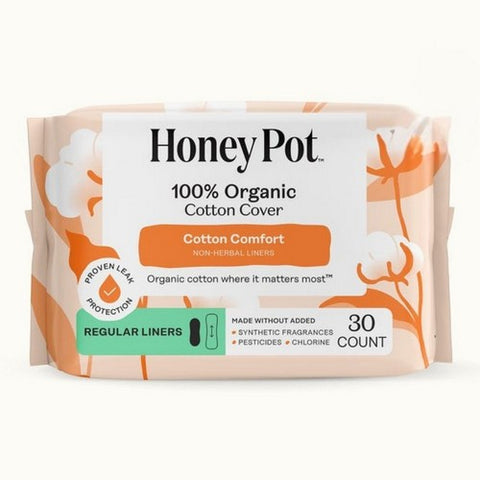 The Honey Pot, Organic Everday Non-Herbal Pantiliers, 30 Count