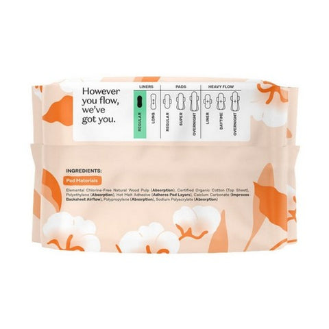 The Honey Pot, Organic Everday Non-Herbal Pantiliers, 30 Count