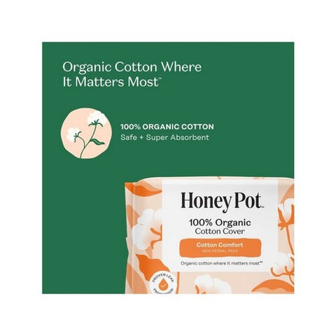 The Honey Pot, Organic Regular Pads Non Herbal, 20 Count