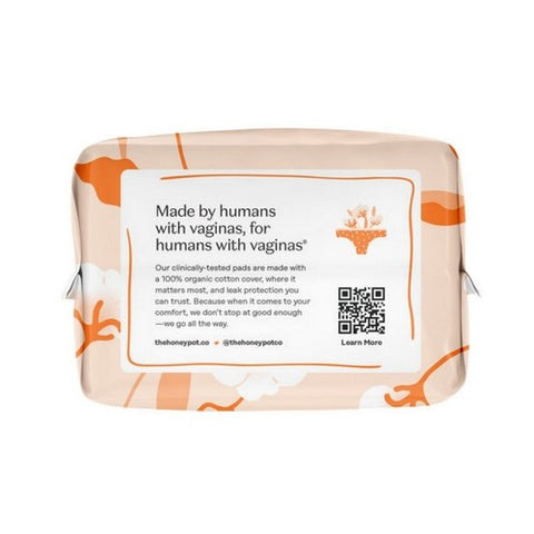 The Honey Pot, Organic Cotton Non-Herbal Super Pads, 16 Count