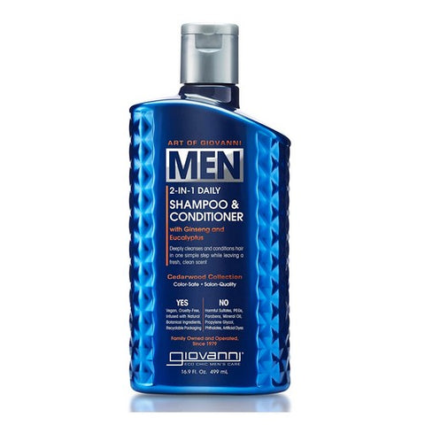 Giovanni Cosmetics, 2 In 1 Shampoo Conditioner Cedarwood, 16.9 Oz