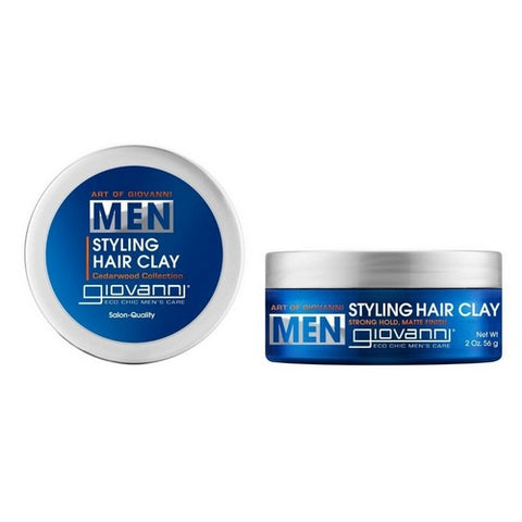Giovanni Cosmetics, Mens Cedarwood Collection Styling Hair Clay, 2 Oz