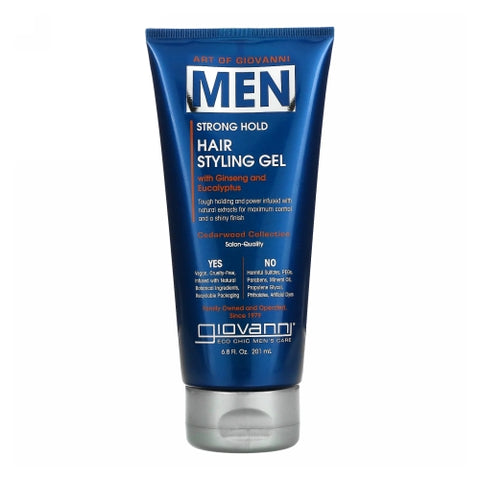 Giovanni Cosmetics, Hair Gel Style Mens Cedarwood, 6.8 Oz