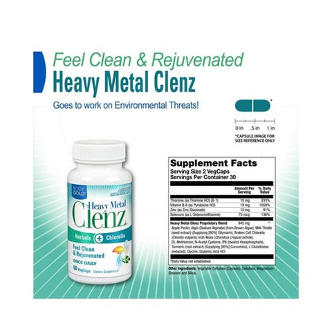 Body Gold, Heavy Metal Clenz, 60 Count