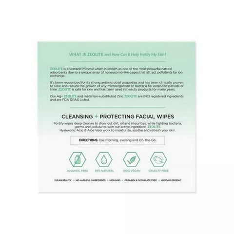 Fortify, Cleansing Protecting Facial Wipes, 30 Count