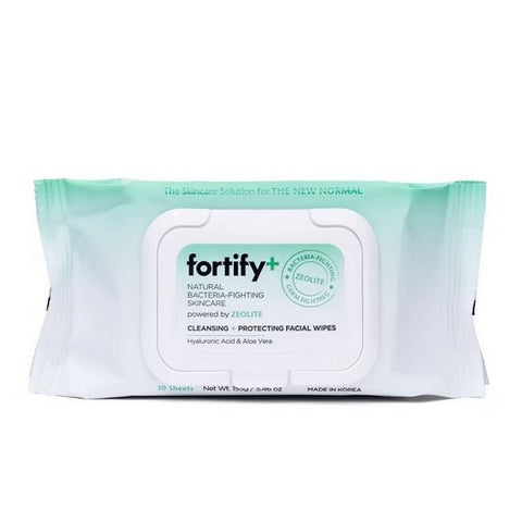 Fortify, Cleansing Protecting Facial Wipes, 30 Count
