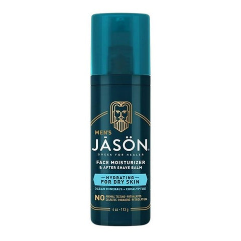Jason Natural Products, Men'S Face Moisturizer After Shave Balm Hydrating For Dry Skin, 4 Oz