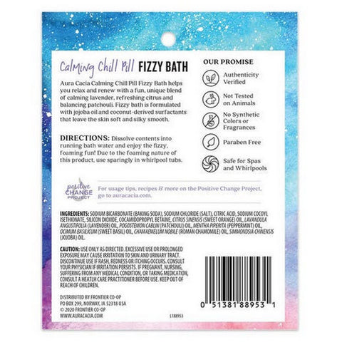 Aura Cacia, Calming Chill Pill Fizzy Bath, 2.5 Oz
