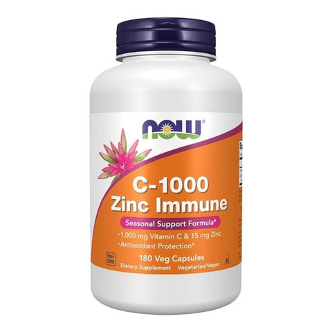 Now Foods, C-1000 Zinc Immune, 180 Veg Caps